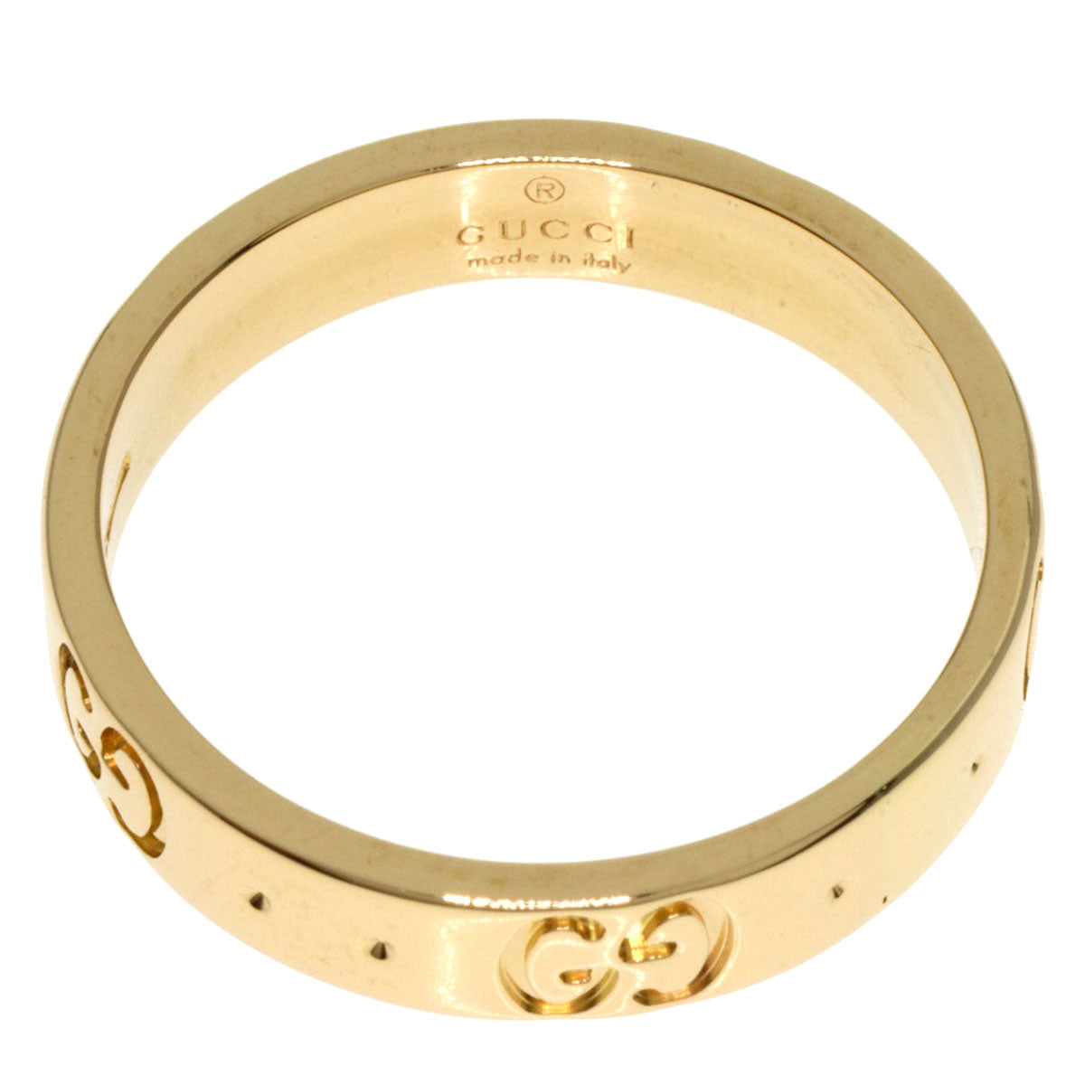 GUCCI Ring 18K Yellow Gold gold Icon # 10 Women Used