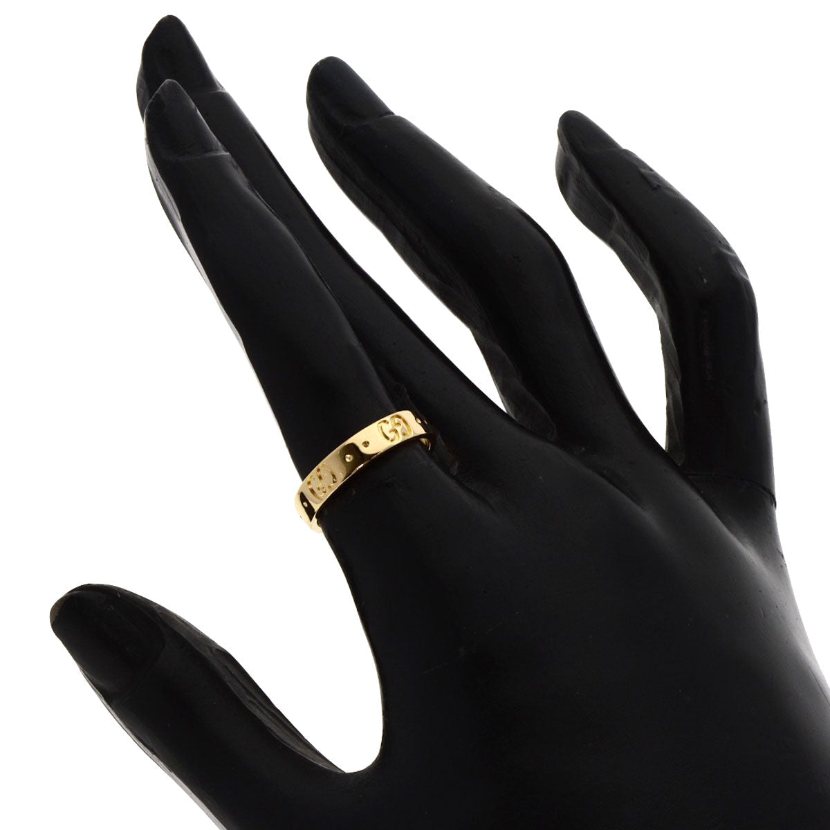 GUCCI Ring 18K Yellow Gold gold Icon # 10 Women Used