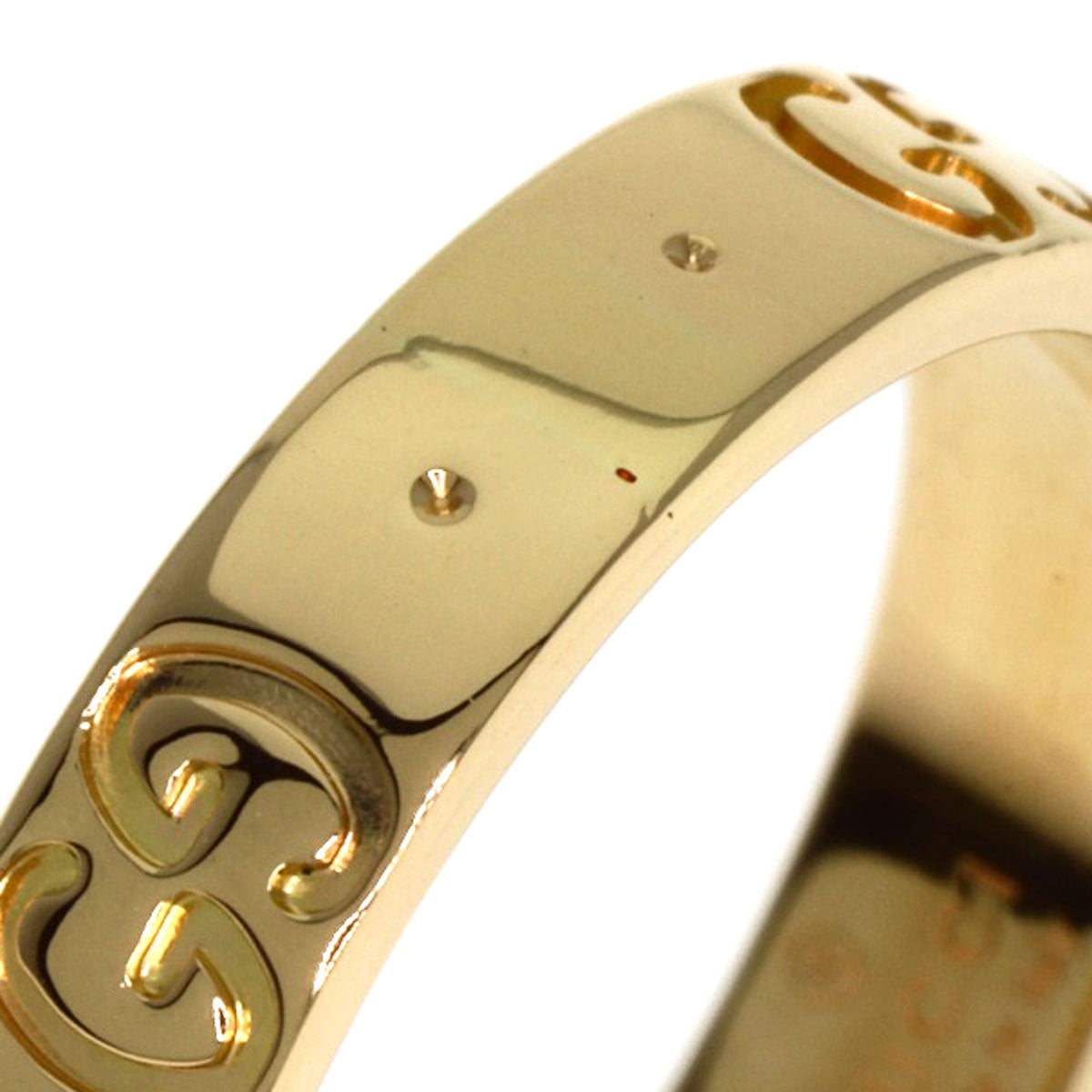 GUCCI Ring 18K Yellow Gold gold Icon # 10 Women Used