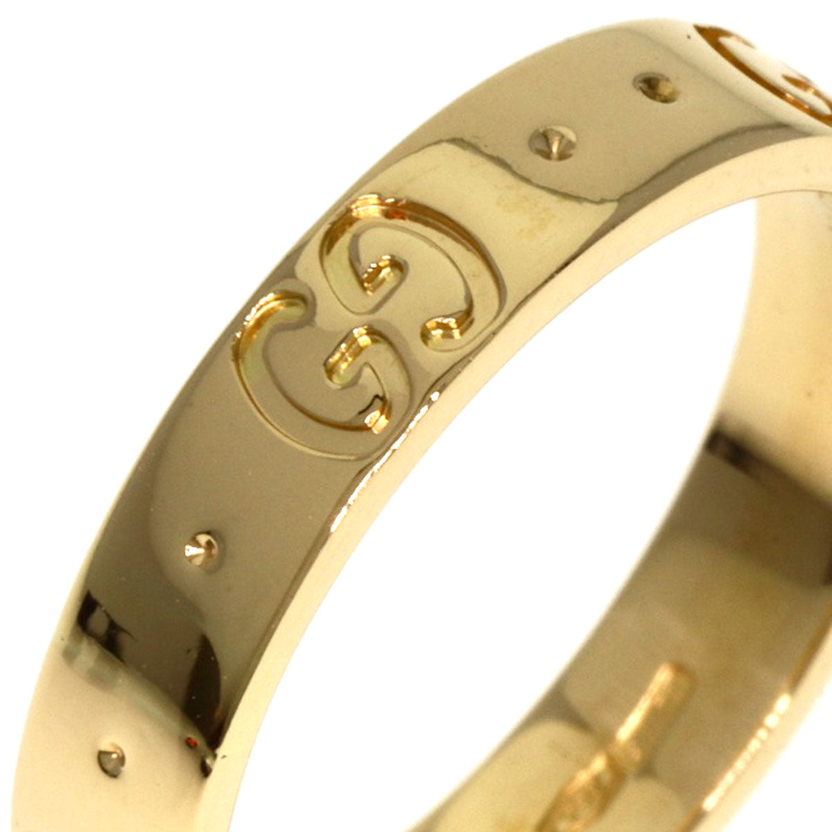 GUCCI Ring 18K Yellow Gold gold Icon # 10 Women Used
