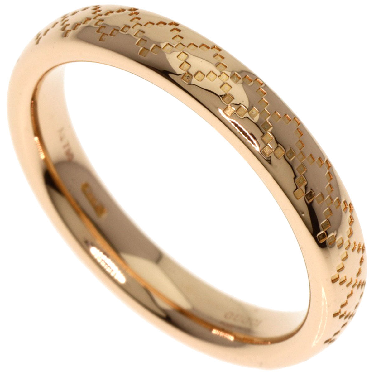 GUCCI Ring 18K Pink Gold gold Diamant Tissima #13 Women Used