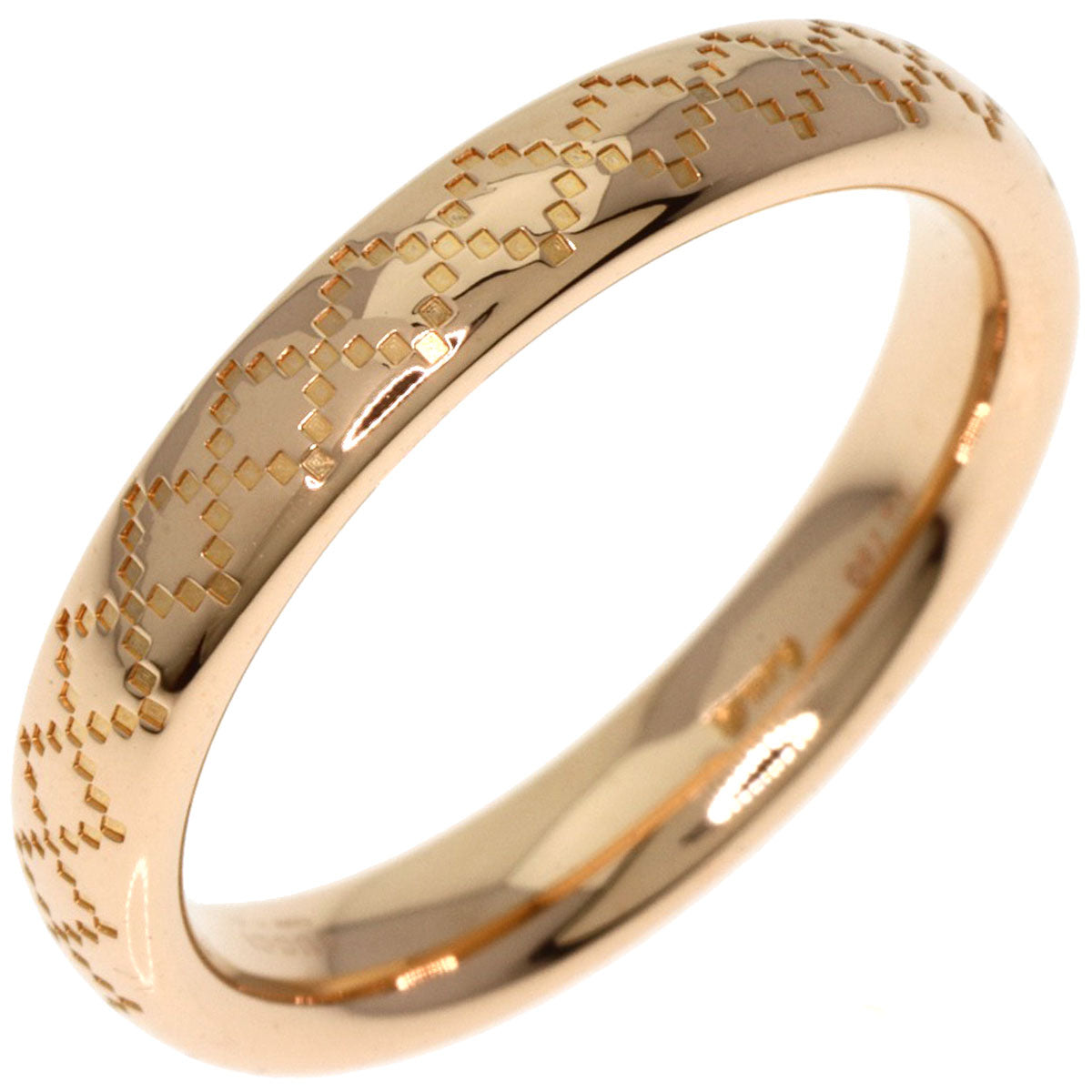 GUCCI Ring 18K Pink Gold gold Diamant Tissima #13 Women Used