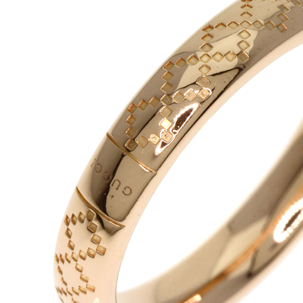 GUCCI Ring 18K Pink Gold gold Diamant Tissima #13 Women Used
