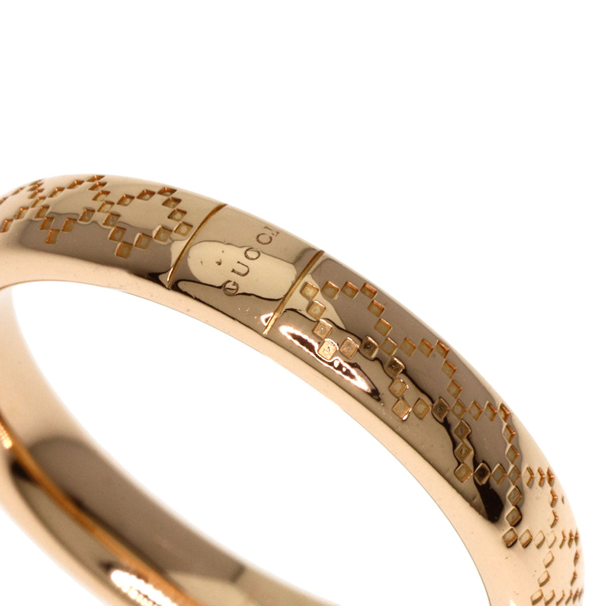 GUCCI Ring 18K Pink Gold gold Diamant Tissima #13 Women Used