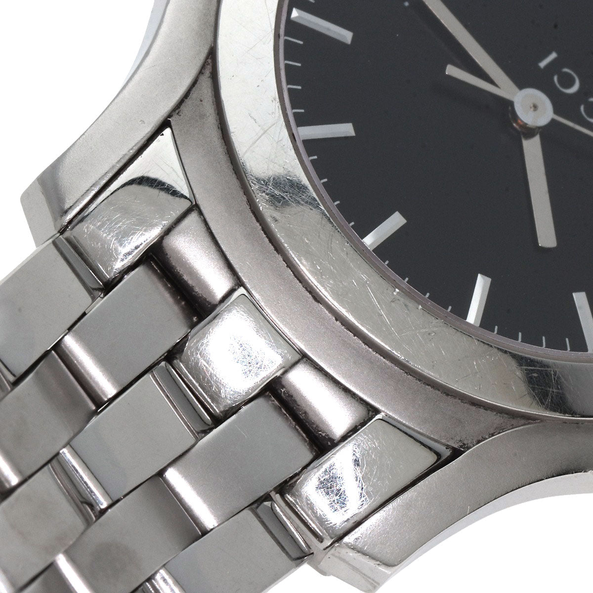 GUCCI Watches Quartz 5500XL Stainless Steel Silver Round face black dial