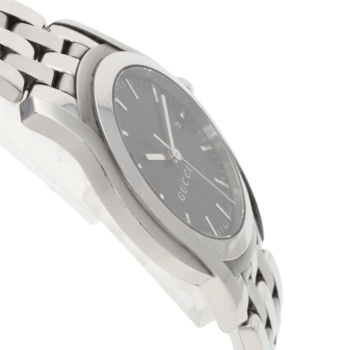 GUCCI Watches Quartz 5500XL Stainless Steel Silver Round face black dial