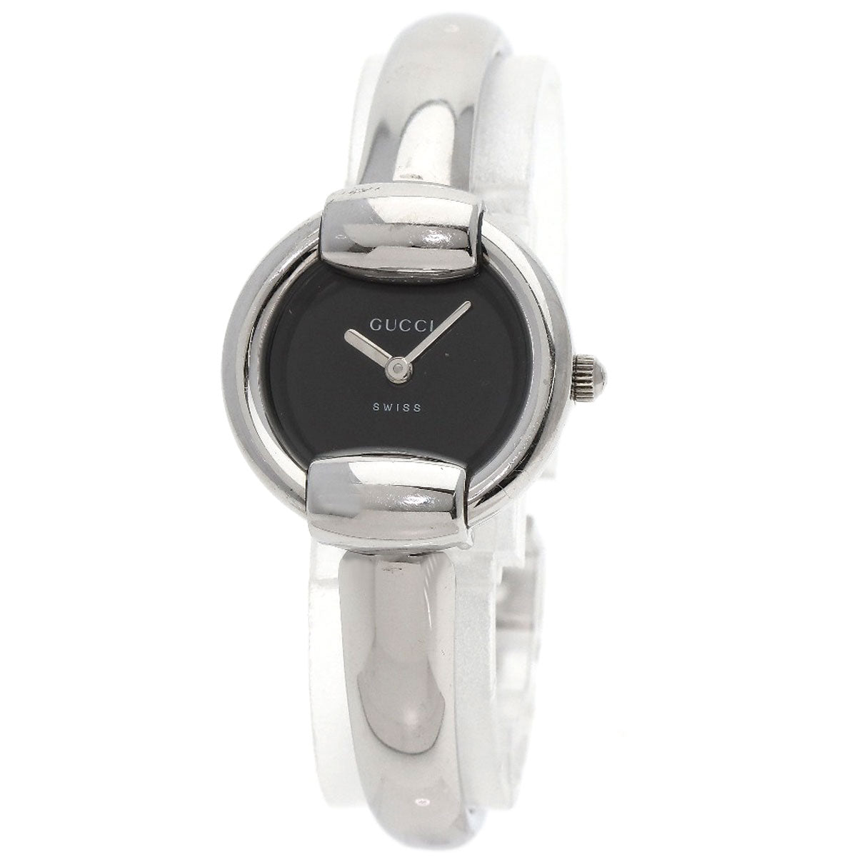 GUCCI Watches Quartz 1400L Stainless Steel Silver Round face black dial
