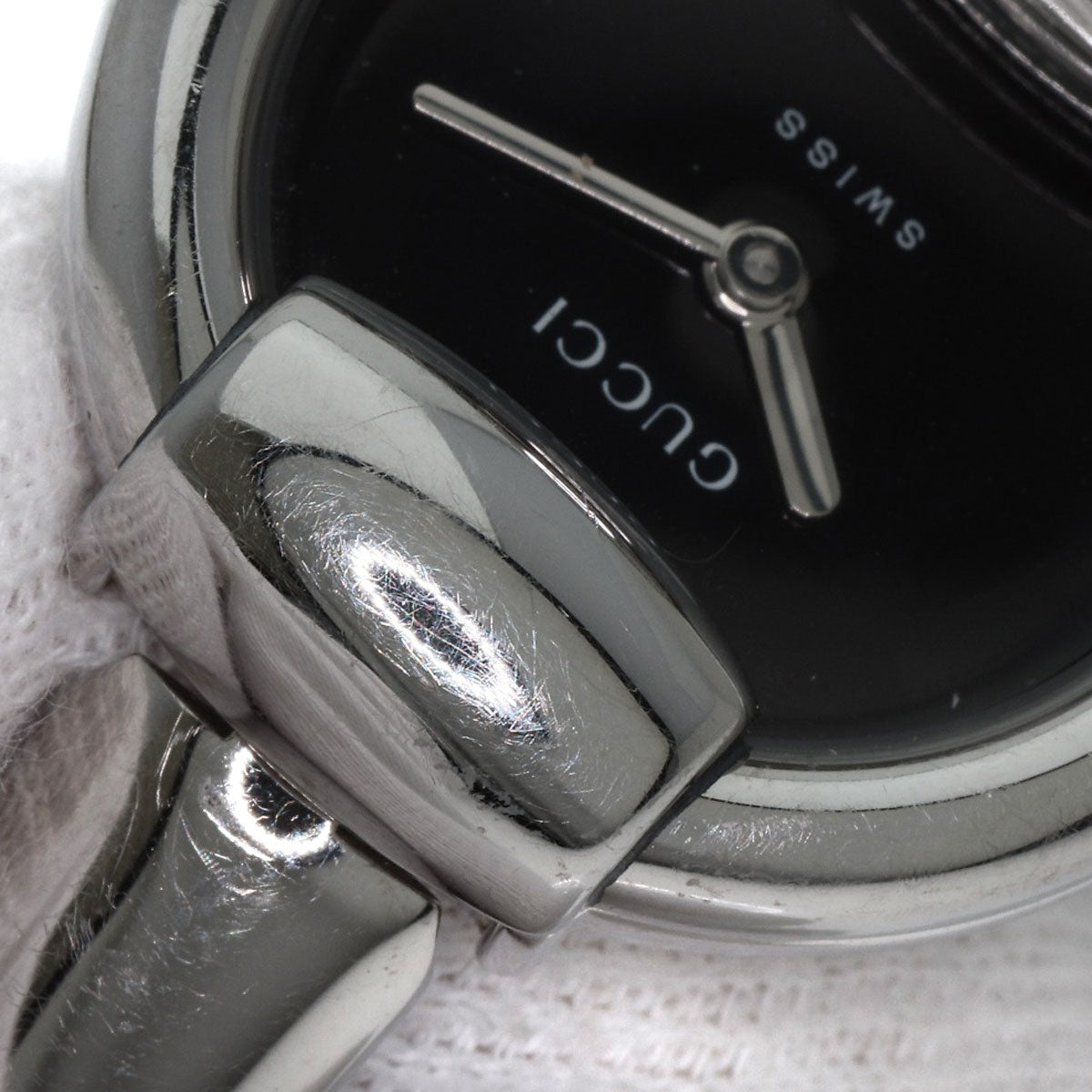 GUCCI Watches Quartz 1400L Stainless Steel Silver Round face black dial