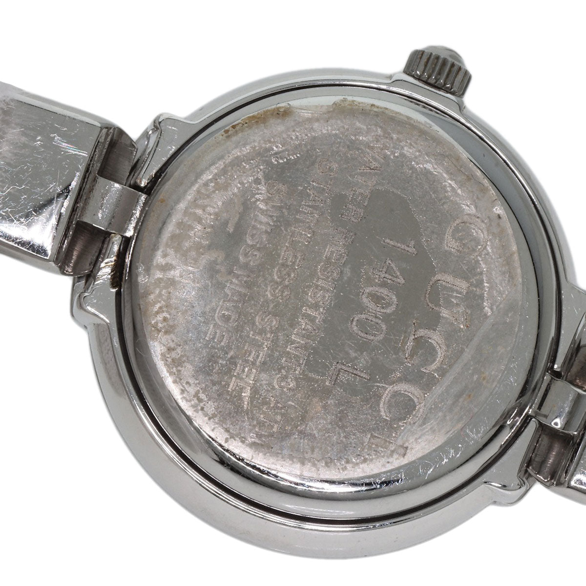 GUCCI Watches Quartz 1400L Stainless Steel Silver Round face black dial