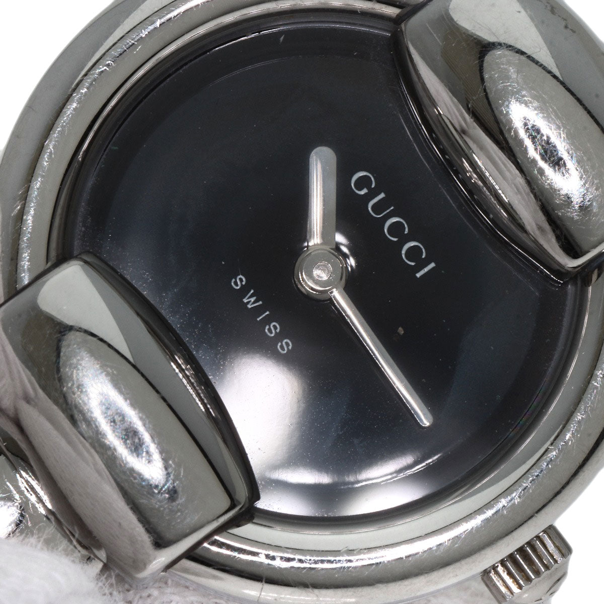 GUCCI Watches Quartz 1400L Stainless Steel Silver Round face black dial
