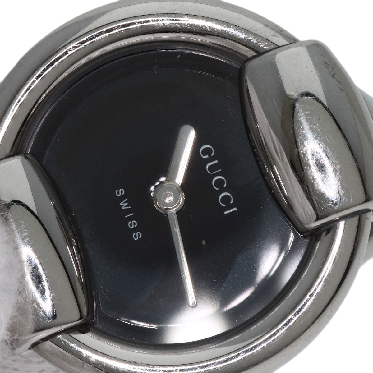 GUCCI Watches Quartz 1400L Stainless Steel Silver Round face black dial