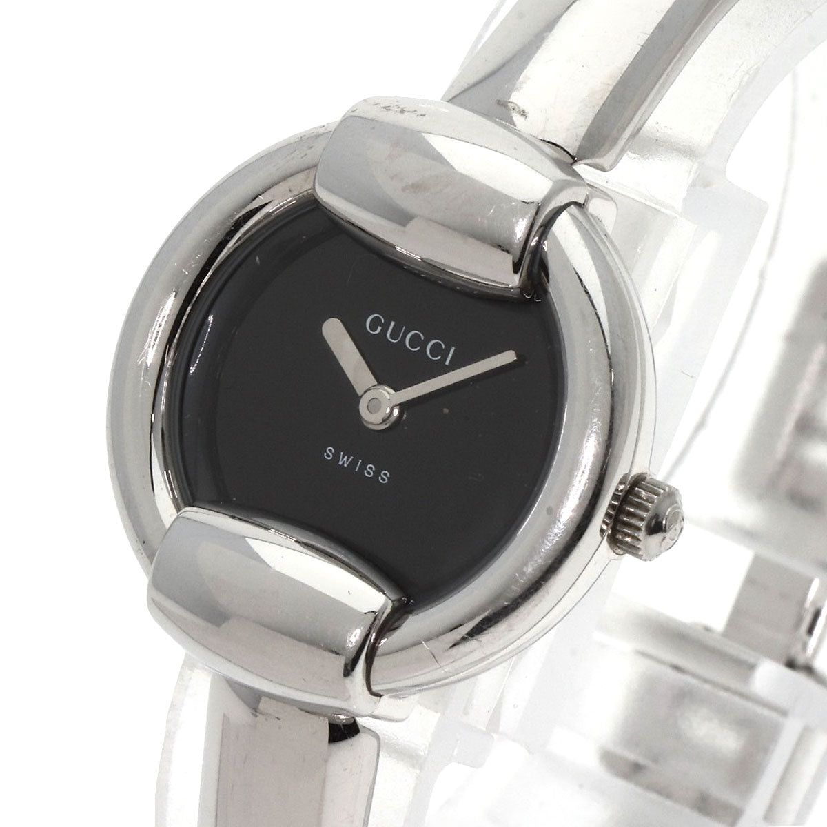 GUCCI Watches Quartz 1400L Stainless Steel Silver Round face black dial