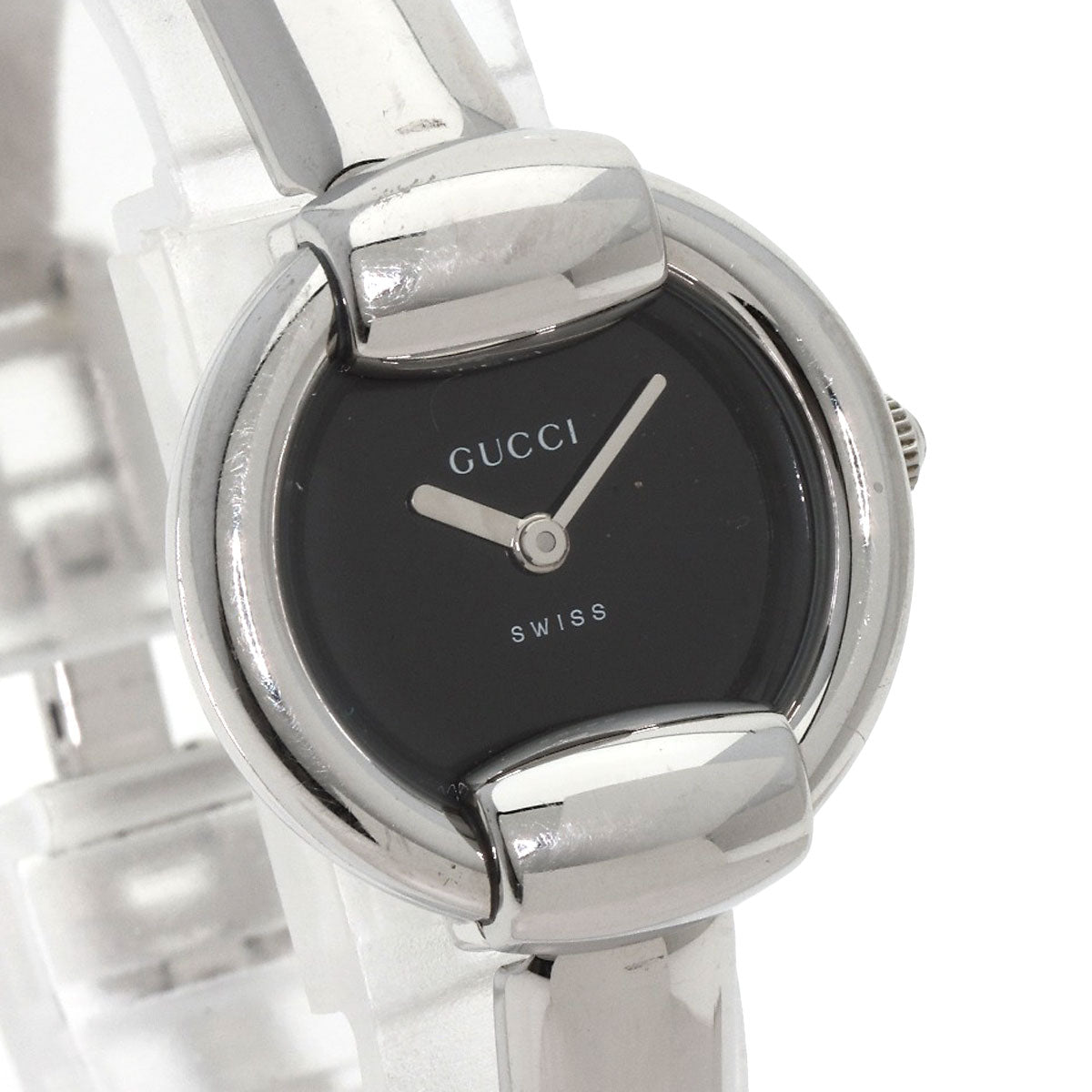 GUCCI Watches Quartz 1400L Stainless Steel Silver Round face black dial
