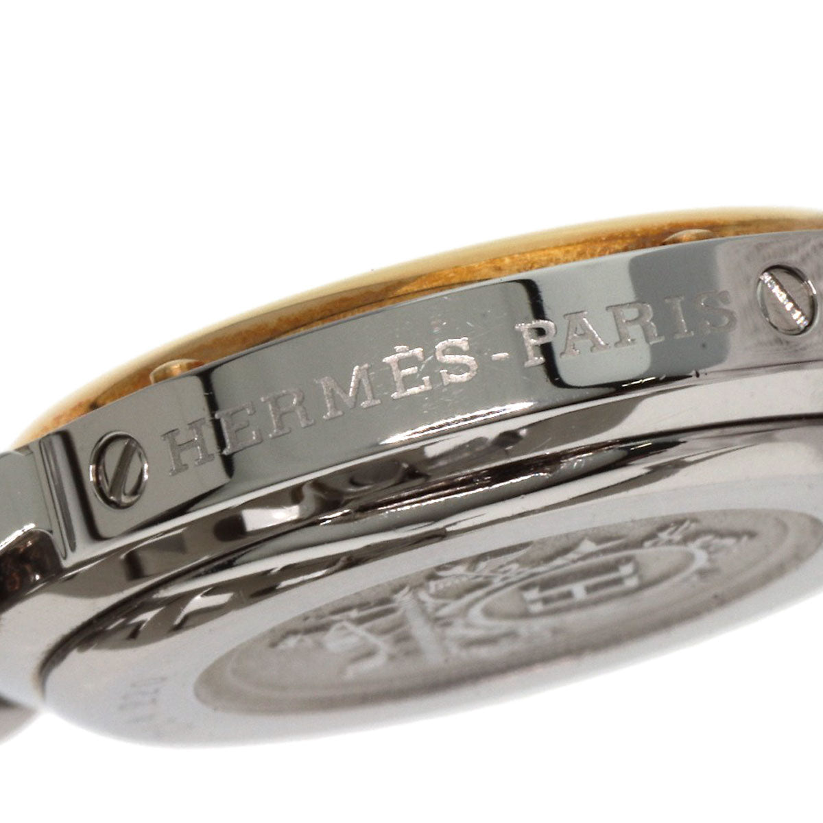 HERMES Watches Quartz CL4.220 Stainless Steel gold Clipper Ivory dial