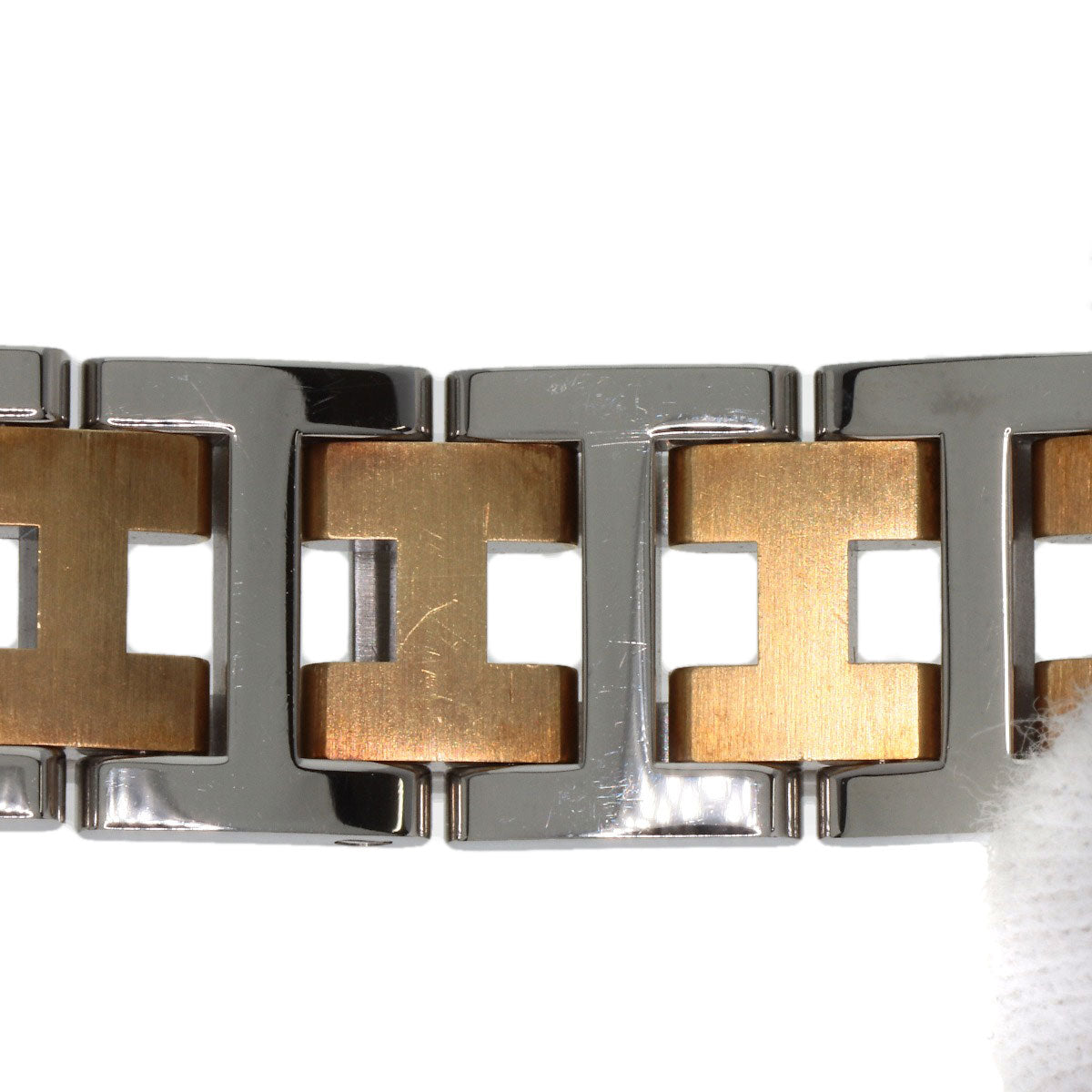 HERMES Watches Quartz CL4.220 Stainless Steel gold Clipper Ivory dial