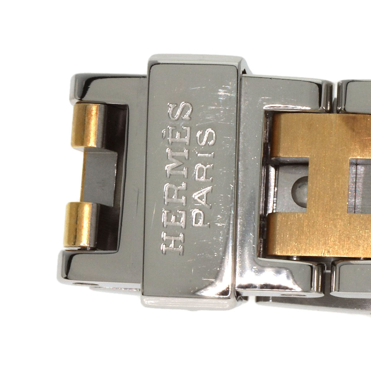 HERMES Watches Quartz CL4.220 Stainless Steel gold Clipper Ivory dial