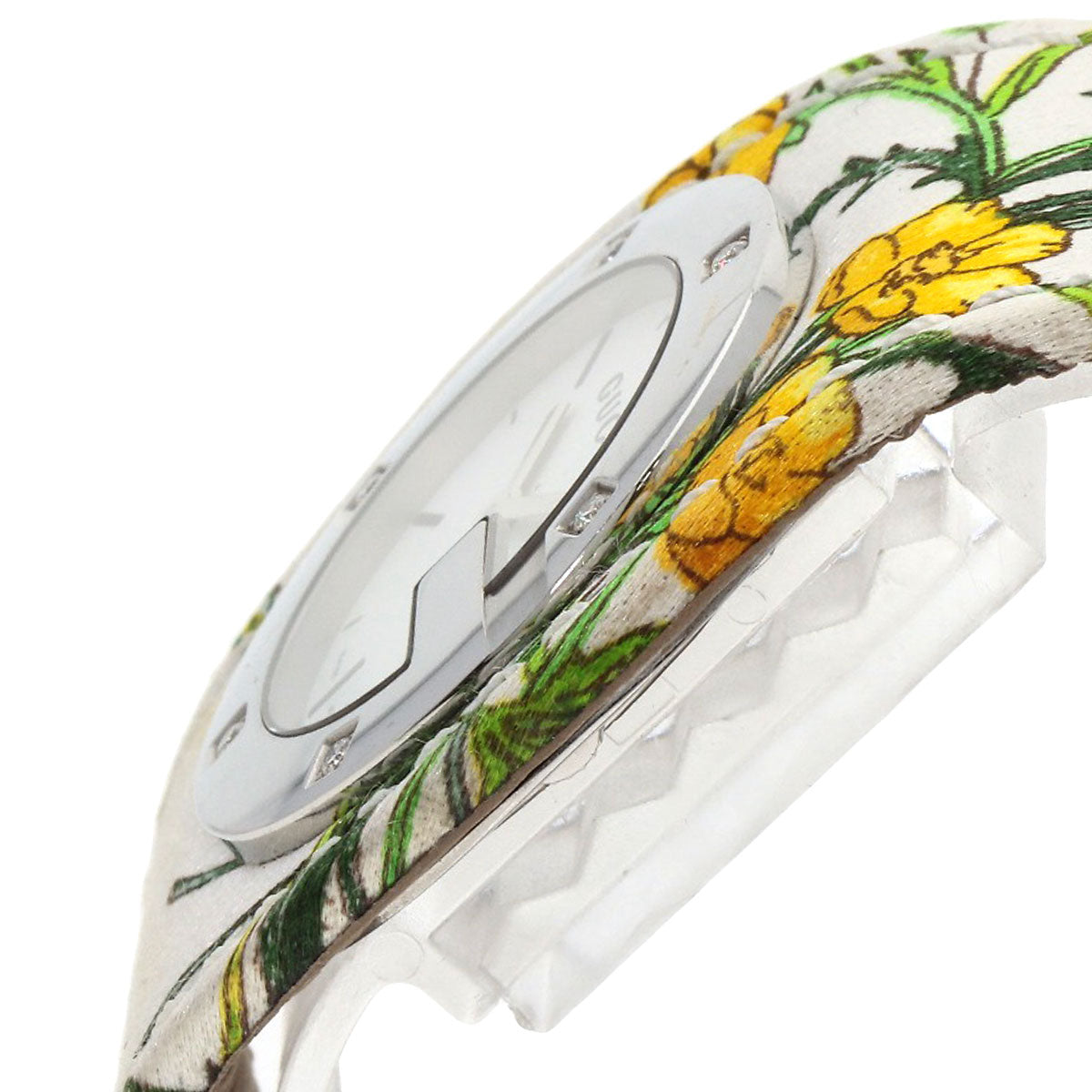 GUCCI Watches Quartz YA104 Stainless Steel Silver Bandeau Flora Silver dial