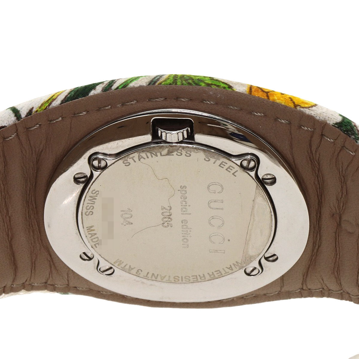 GUCCI Watches Quartz YA104 Stainless Steel Silver Bandeau Flora Silver dial