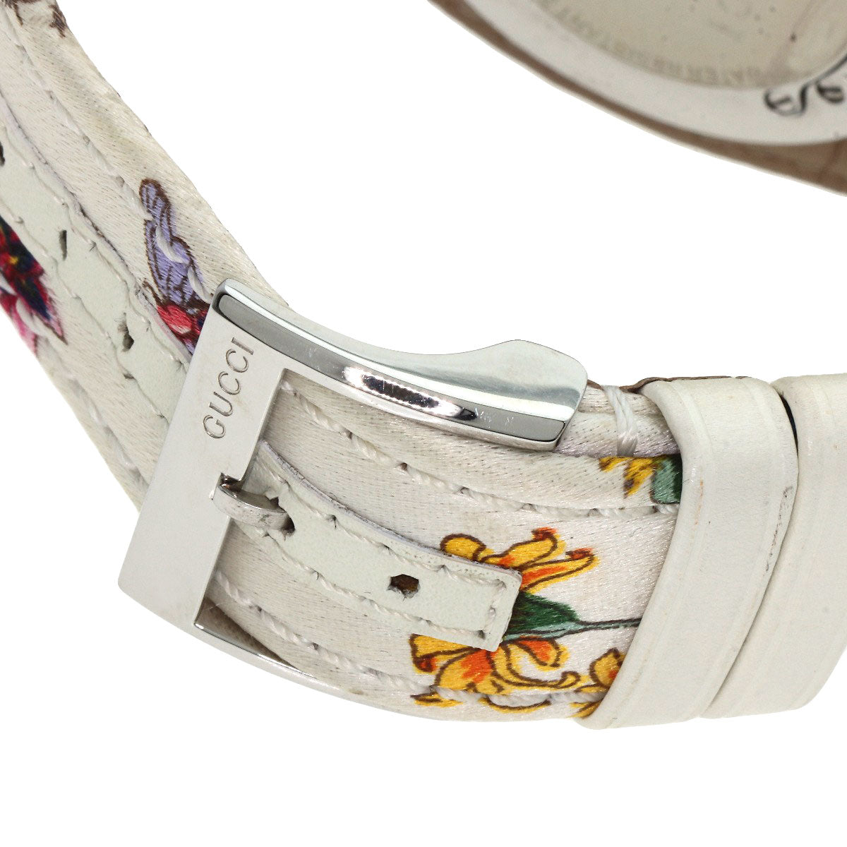 GUCCI Watches Quartz YA104 Stainless Steel Silver Bandeau Flora Silver dial