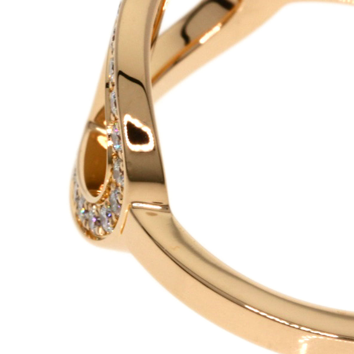 HERMES Ring 18K Pink Gold gold Chaine d'Ancre Contour MM Diamond #52