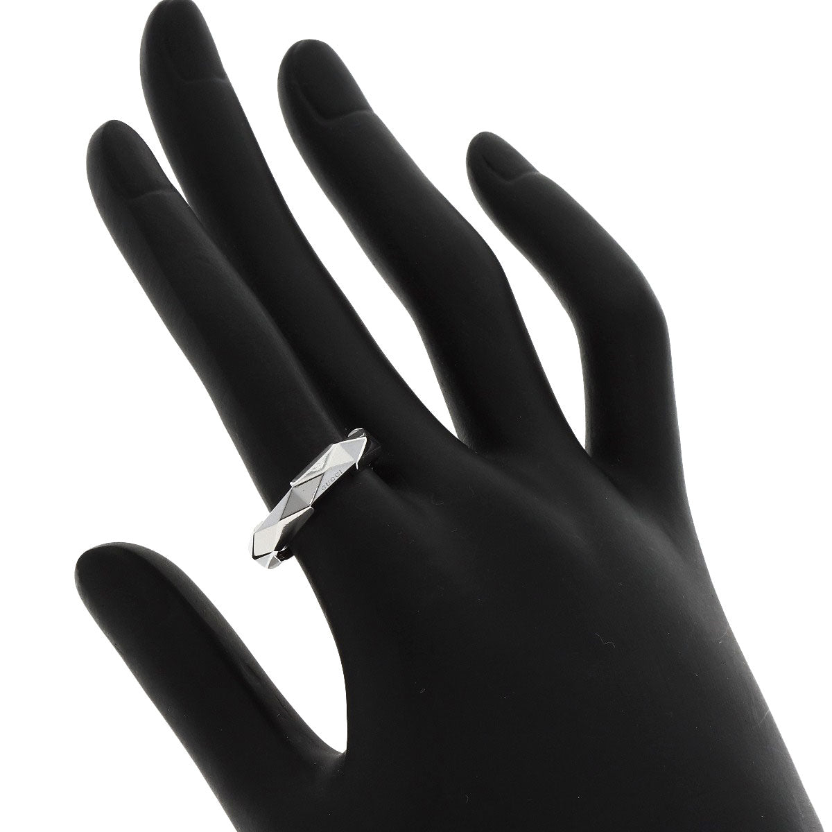 GUCCI Ring K18WG Silver Link to Love Studs #14 Women Used