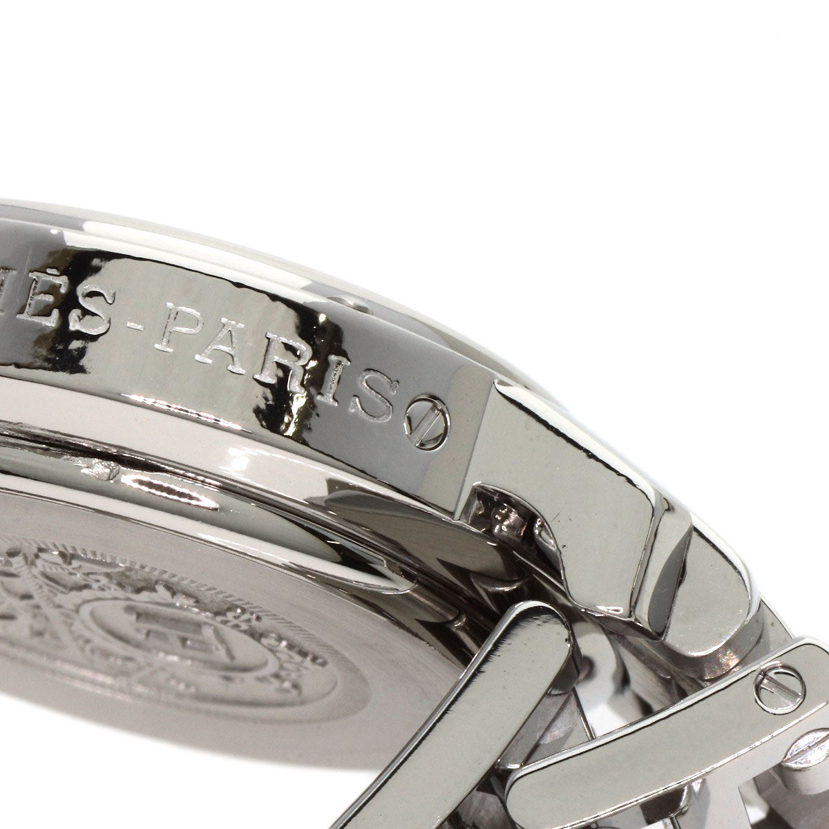 HERMES Watches Quartz CL1.310 Stainless Steel Silver Clipper Chronograph White shell dial