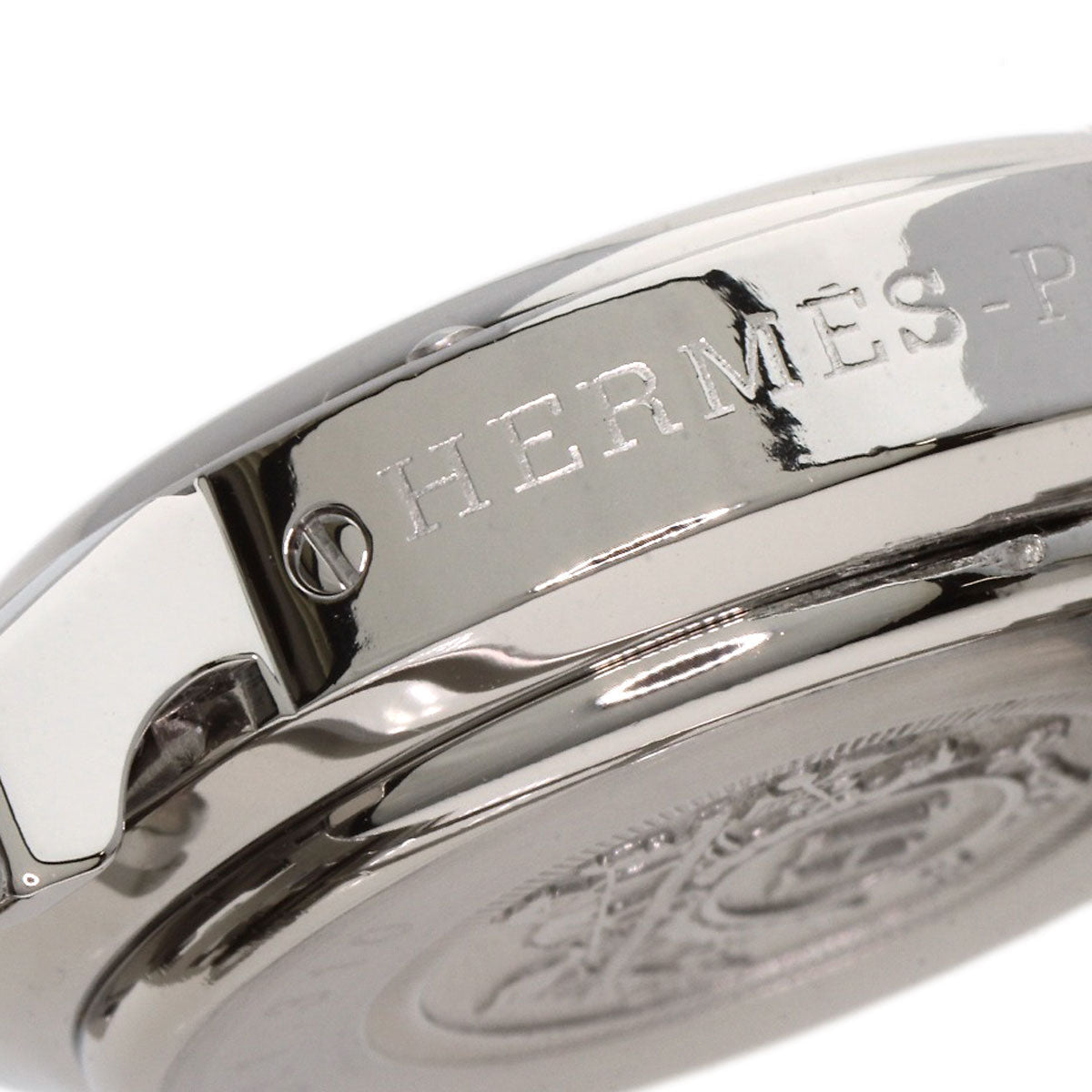 HERMES Watches Quartz CL1.310 Stainless Steel Silver Clipper Chronograph White shell dial