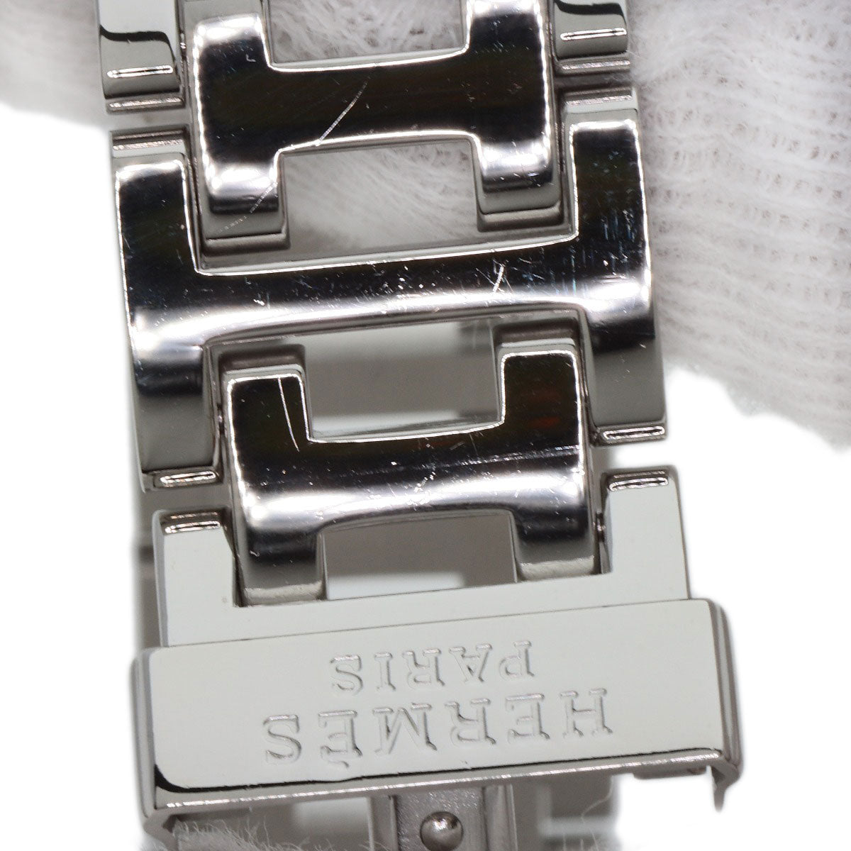HERMES Watches Quartz CL1.310 Stainless Steel Silver Clipper Chronograph White shell dial