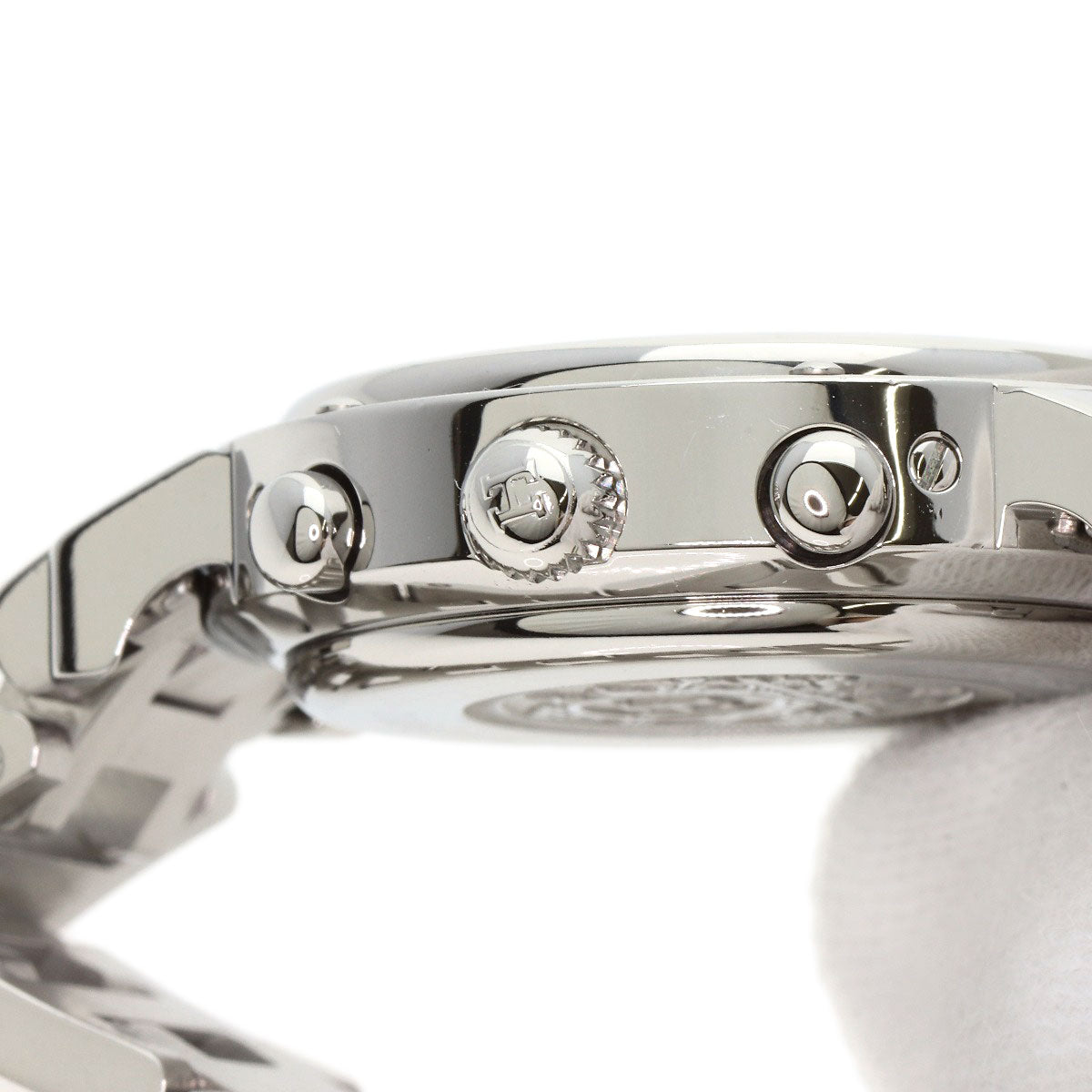HERMES Watches Quartz CL1.310 Stainless Steel Silver Clipper Chronograph White shell dial