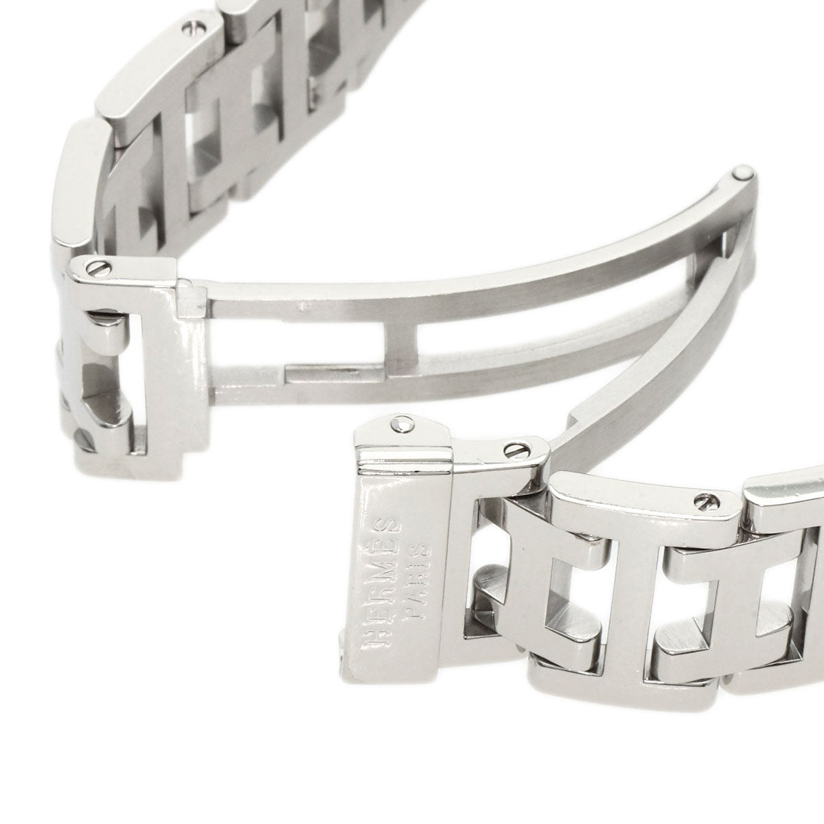 HERMES Watches Quartz CL1.310 Stainless Steel Silver Clipper Chronograph White shell dial