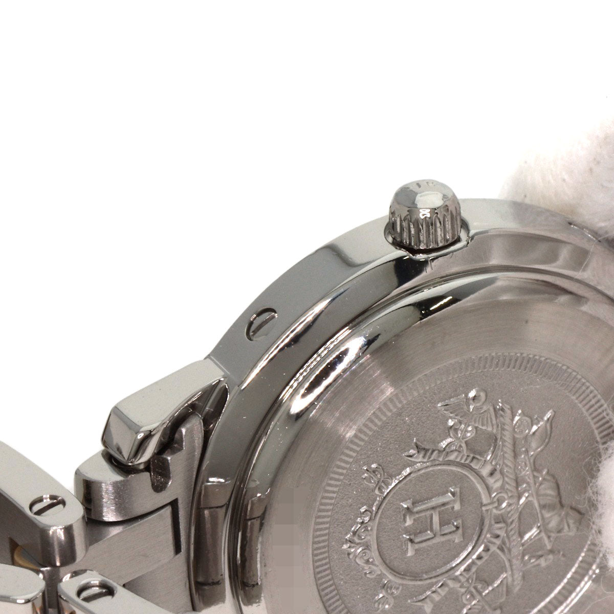 HERMES Watches Quartz CL4.220 Stainless Steel gold Clipper black dial