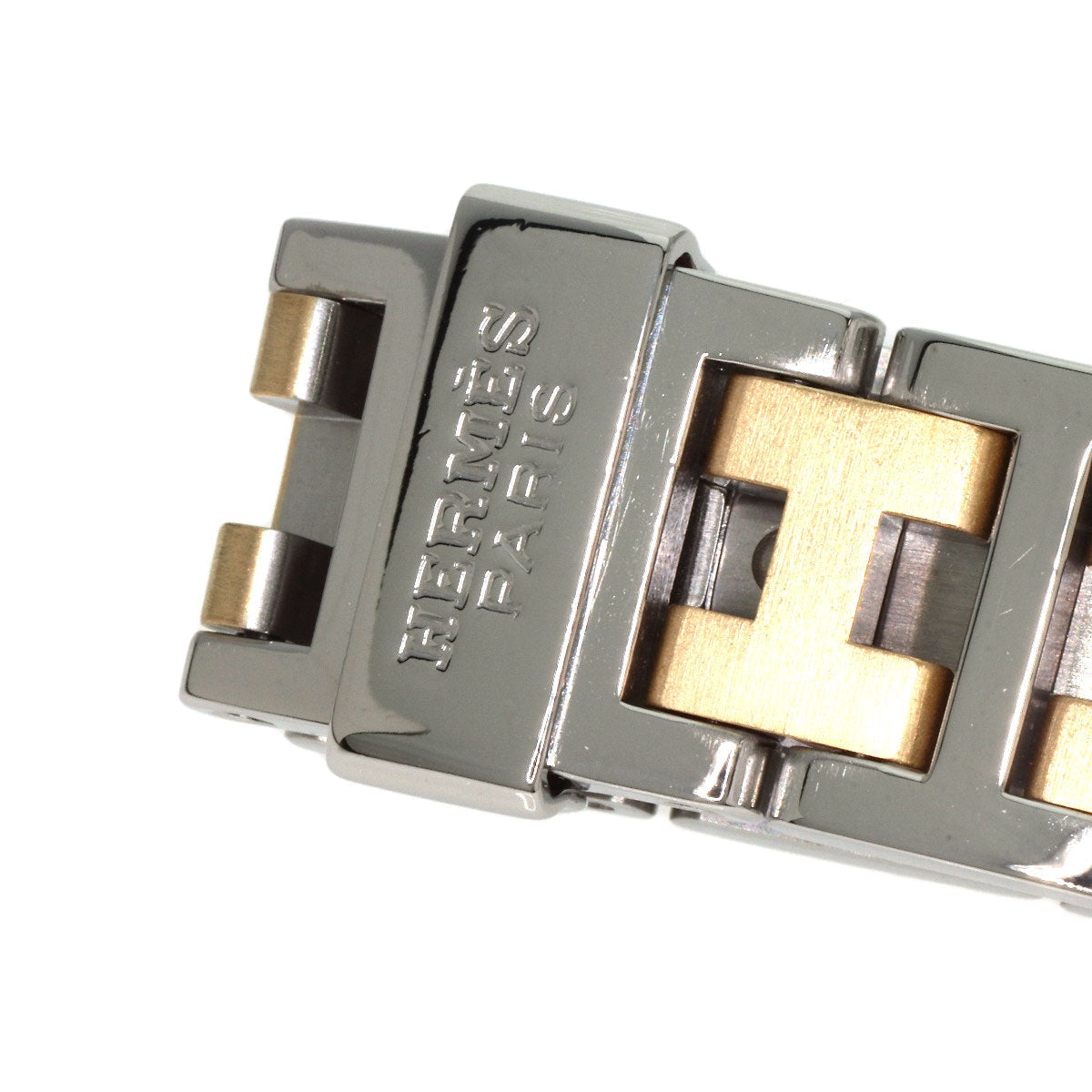HERMES Watches Quartz CL4.220 Stainless Steel gold Clipper black dial