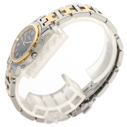 HERMES Watches Quartz CL4.220 Stainless Steel gold Clipper black dial