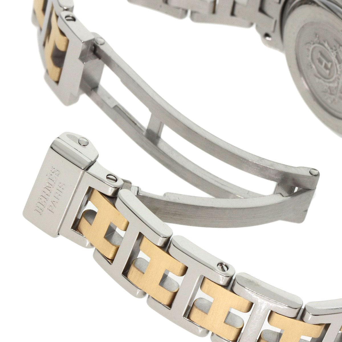 HERMES Watches Quartz CL4.220 Stainless Steel gold Clipper black dial
