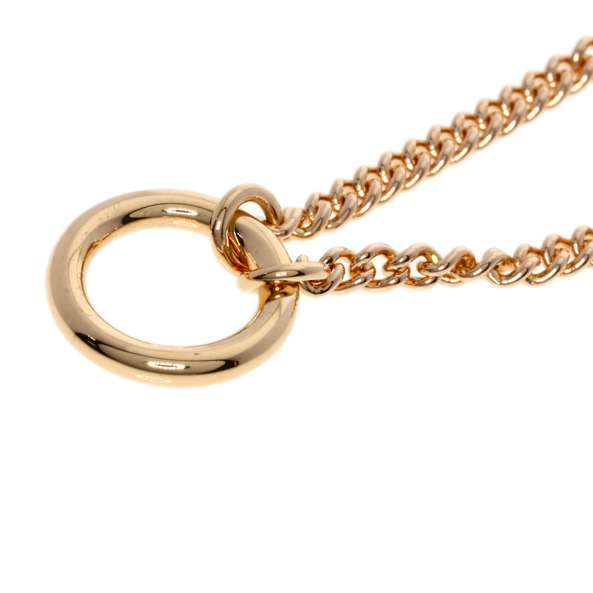 HERMES Necklace 18K Pink Gold Silver Chaine d'Ancre Echapp Long Women Used
