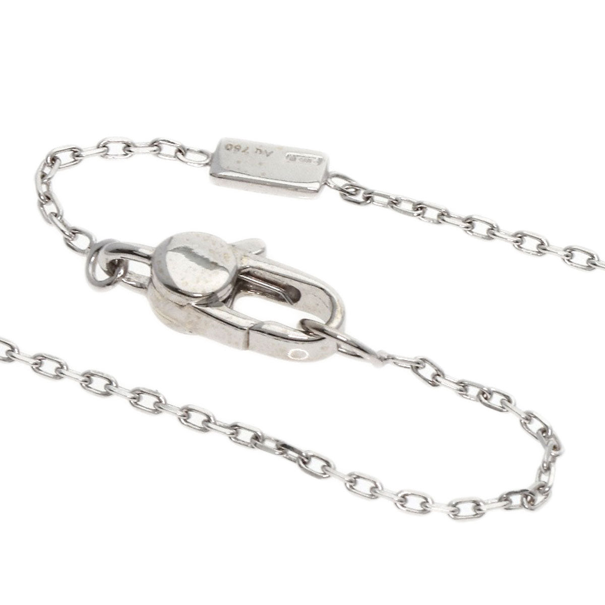 GUCCI Necklace K18WG Silver Separate cross diamond
