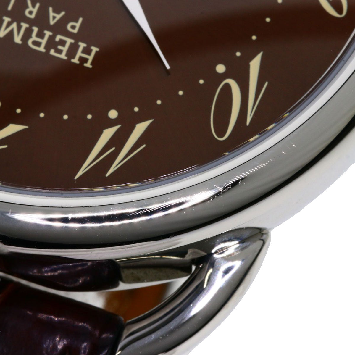 HERMES Watches Mechanical Automatic AR4.810 Stainless Steel Silver Arceau Brown dial