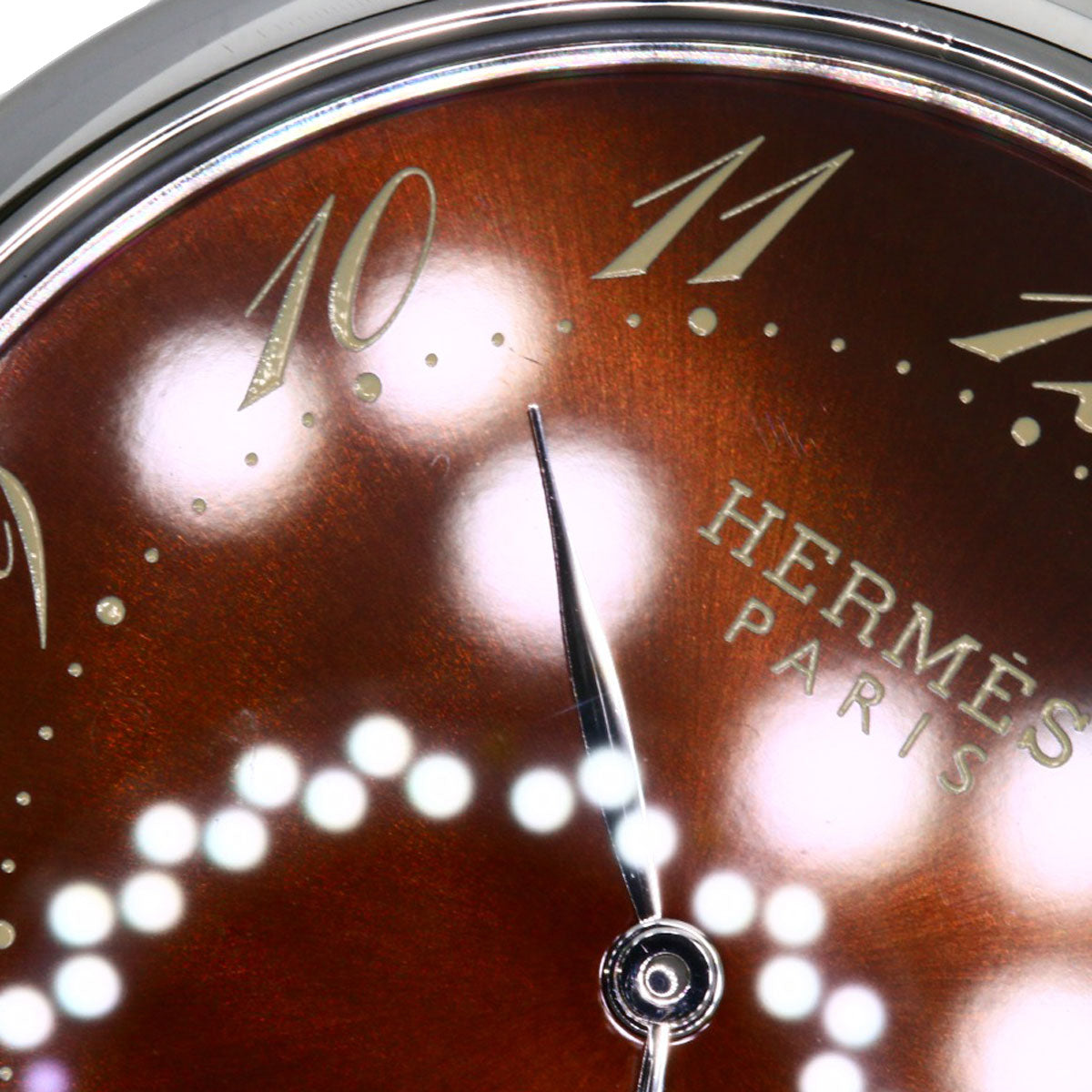 HERMES Watches Mechanical Automatic AR4.810 Stainless Steel Silver Arceau Brown dial