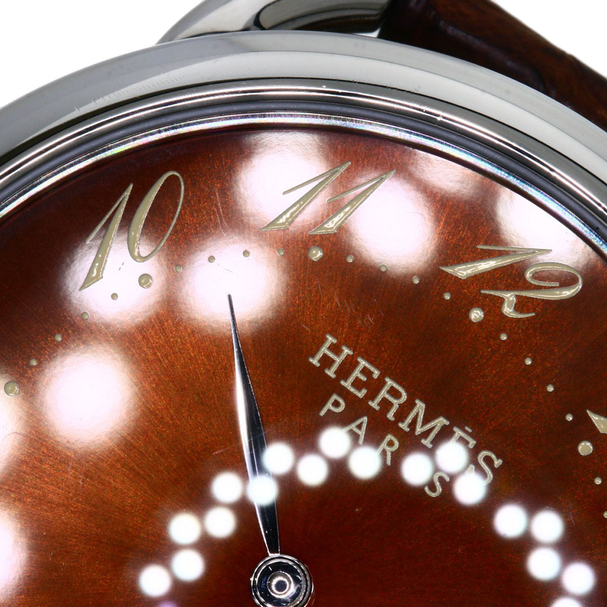 HERMES Watches Mechanical Automatic AR4.810 Stainless Steel Silver Arceau Brown dial