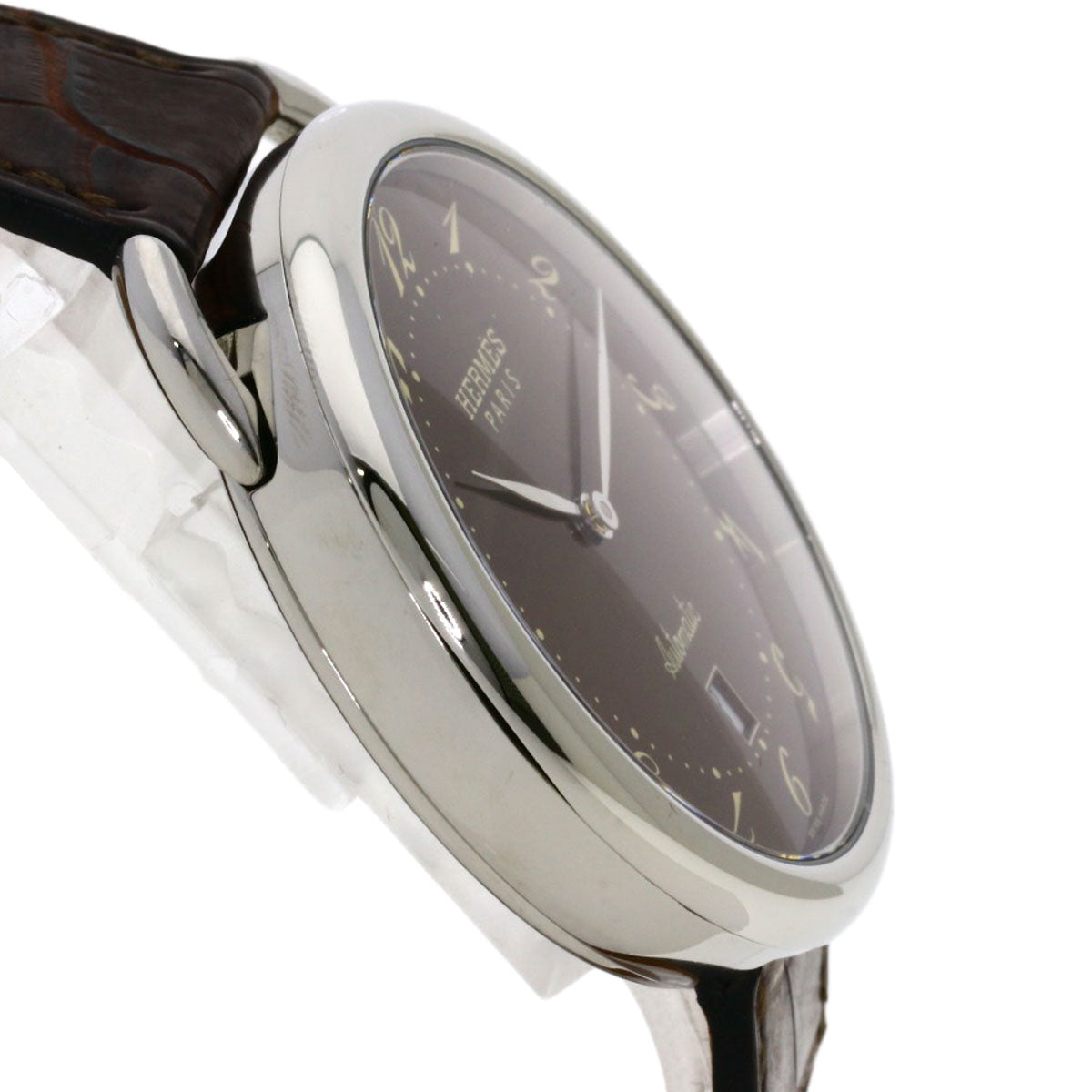 HERMES Watches Mechanical Automatic AR4.810 Stainless Steel Silver Arceau Brown dial