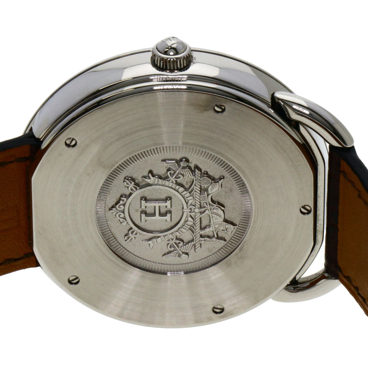 HERMES Watches Mechanical Automatic AR4.810 Stainless Steel Silver Arceau Brown dial