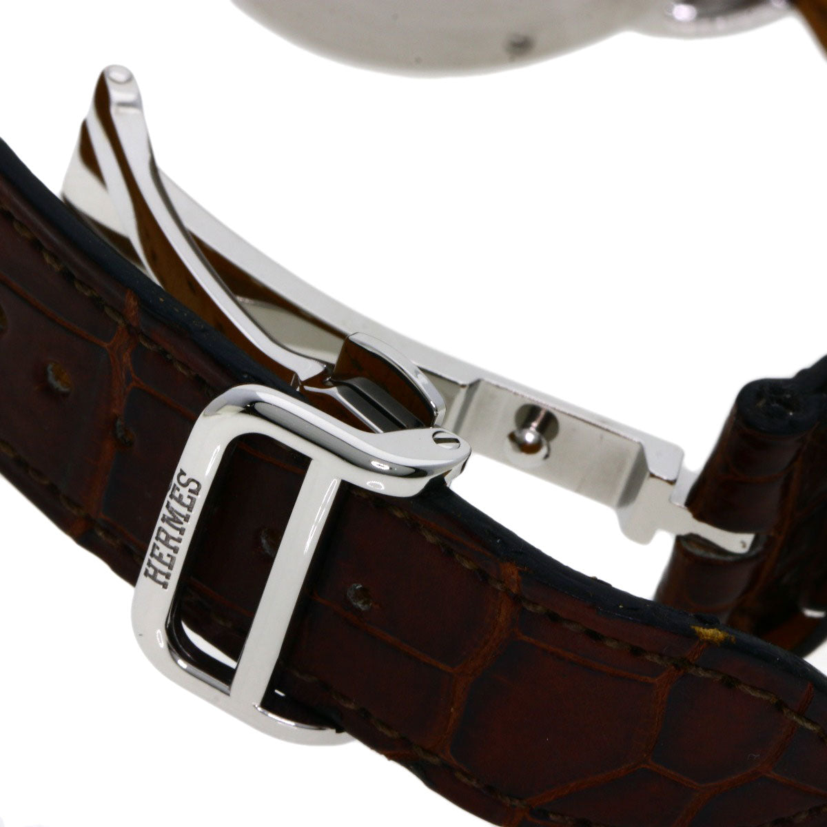HERMES Watches Mechanical Automatic AR4.810 Stainless Steel Silver Arceau Brown dial