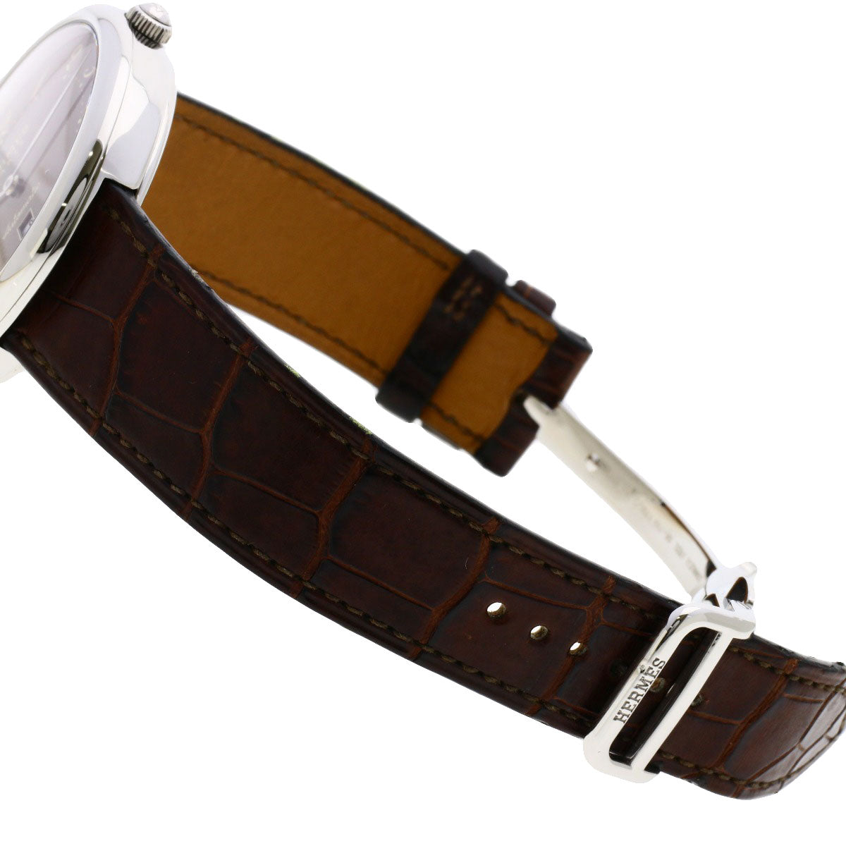 HERMES Watches Mechanical Automatic AR4.810 Stainless Steel Silver Arceau Brown dial