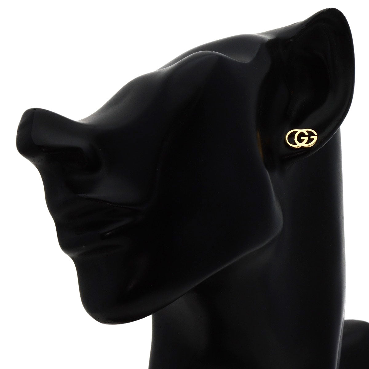 GUCCI Pierce 18K Yellow Gold gold GG running studs