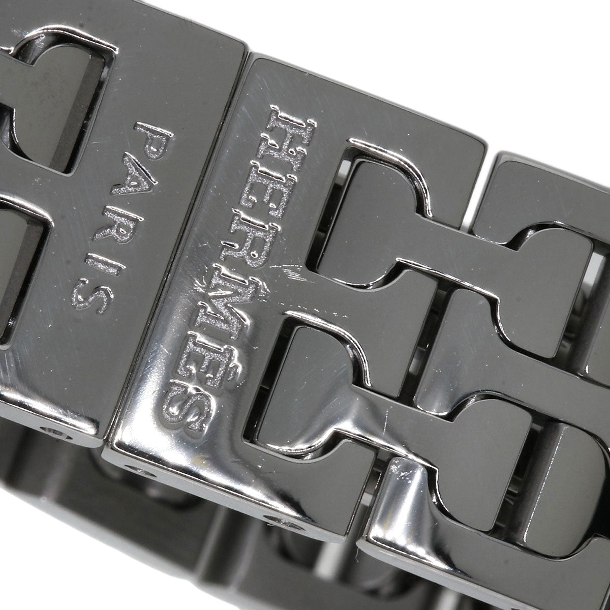 HERMES Watches Quartz HH1.110 Stainless Steel Silver H watch mini White shell dial