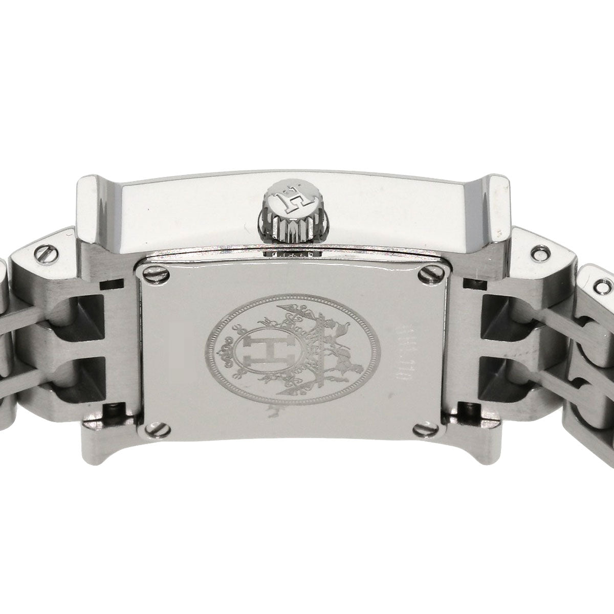 HERMES Watches Quartz HH1.110 Stainless Steel Silver H watch mini White shell dial