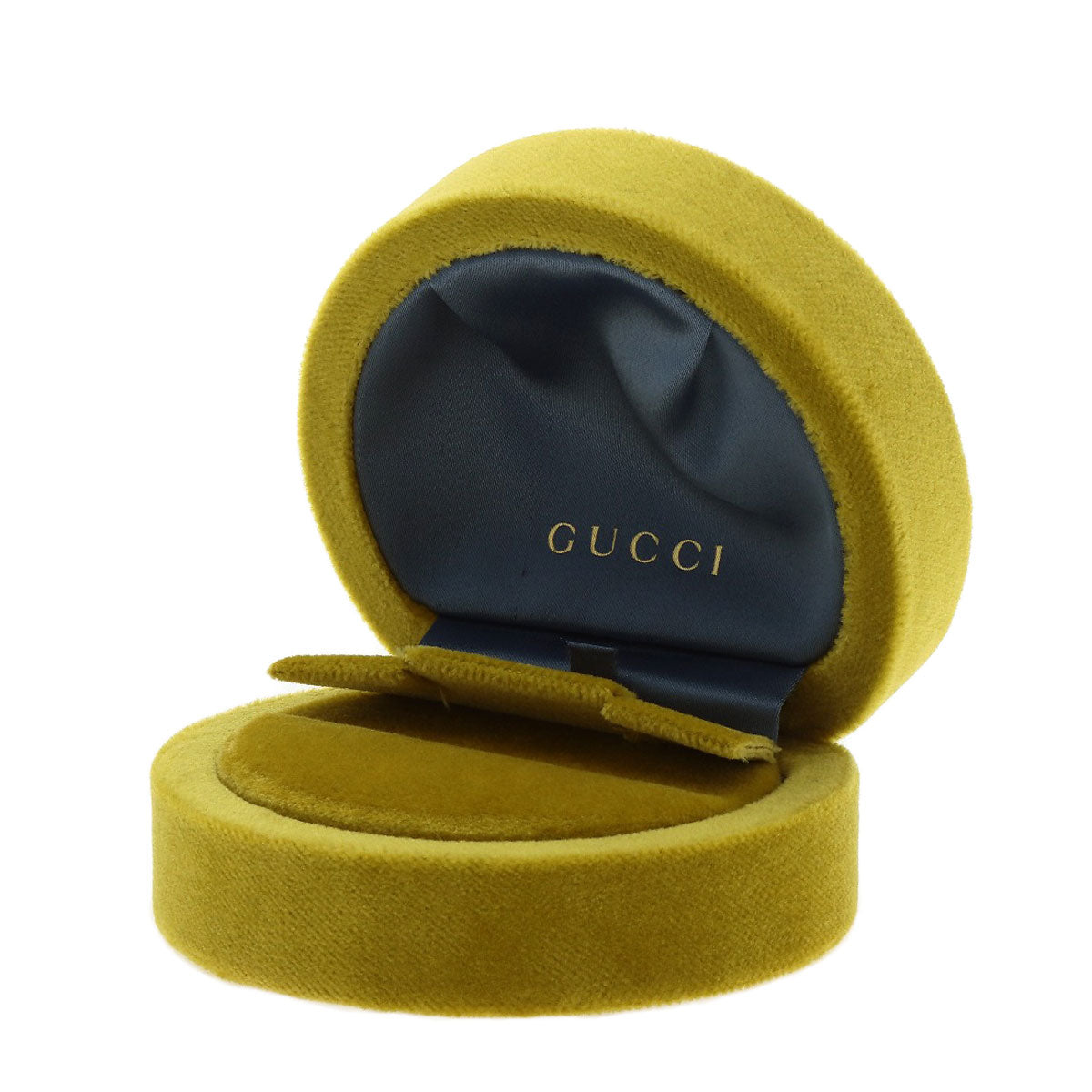 GUCCI Pierce K18WG Silver Double G Diamond Heart