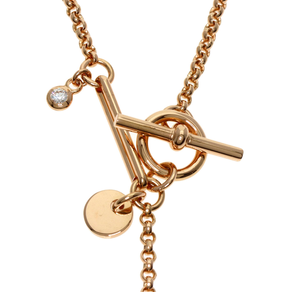 HERMES Necklace 18K Pink Gold gold Exlibris PM