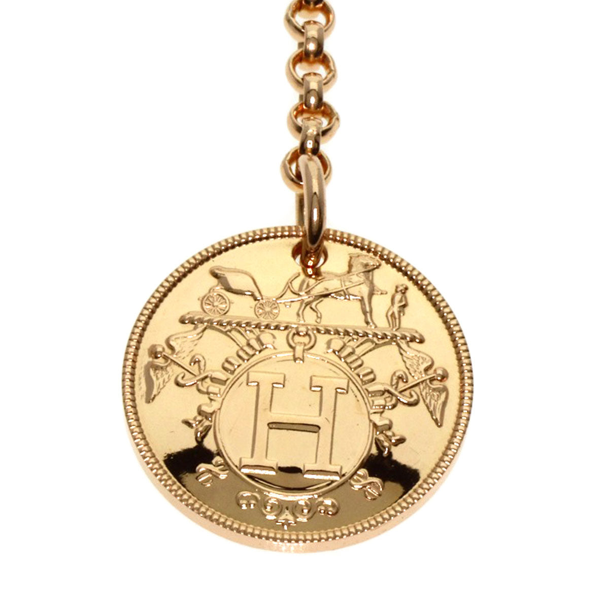 HERMES Necklace 18K Pink Gold gold Exlibris PM