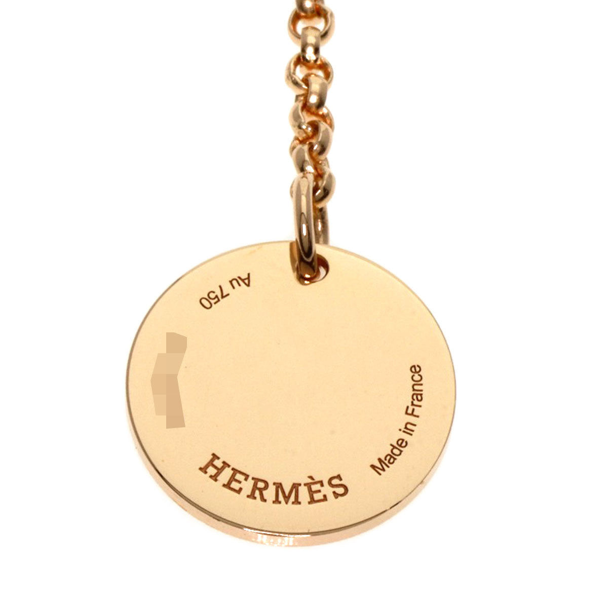 HERMES Necklace 18K Pink Gold gold Exlibris PM